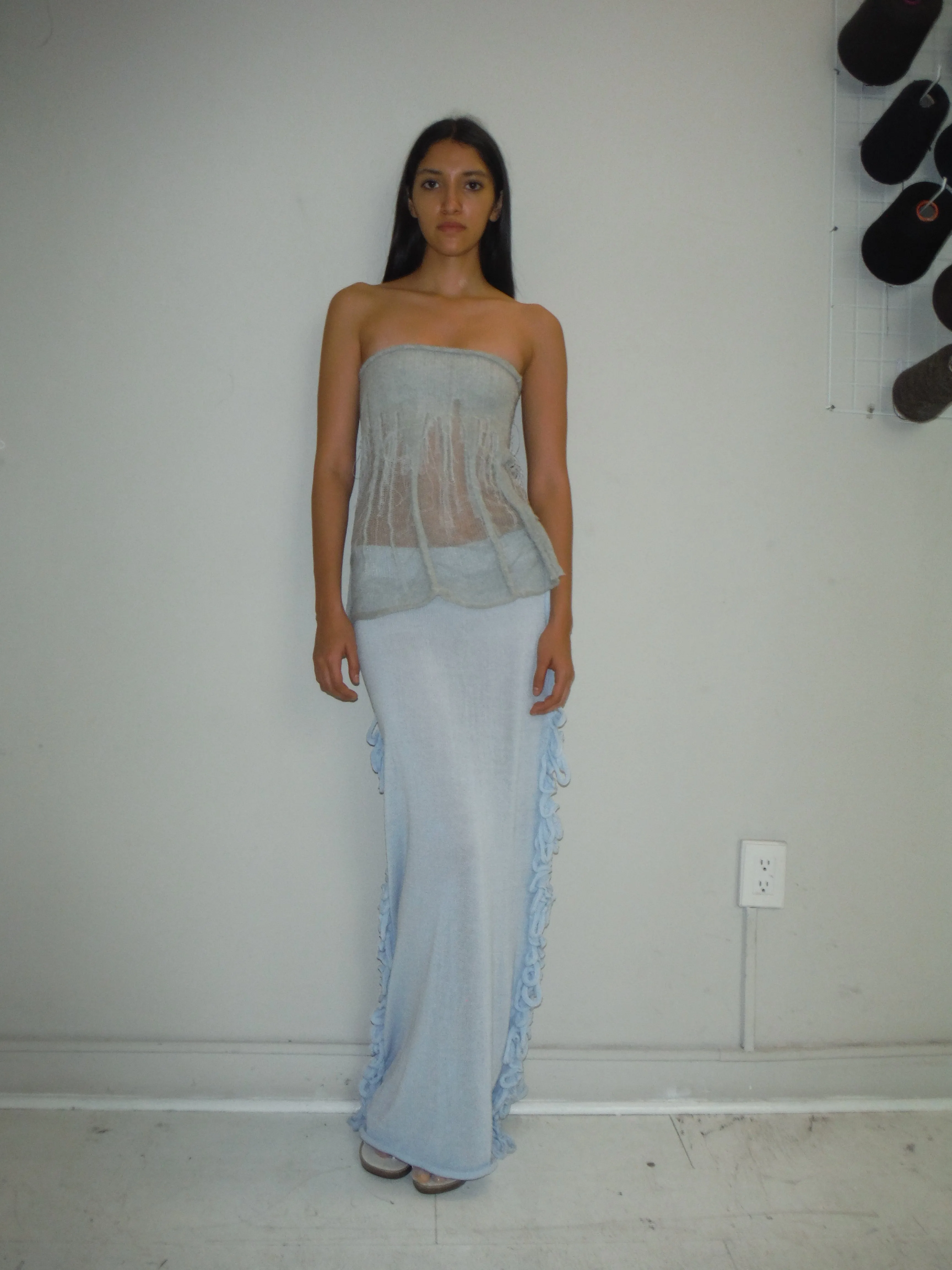 Maxi Loop Skirt blue