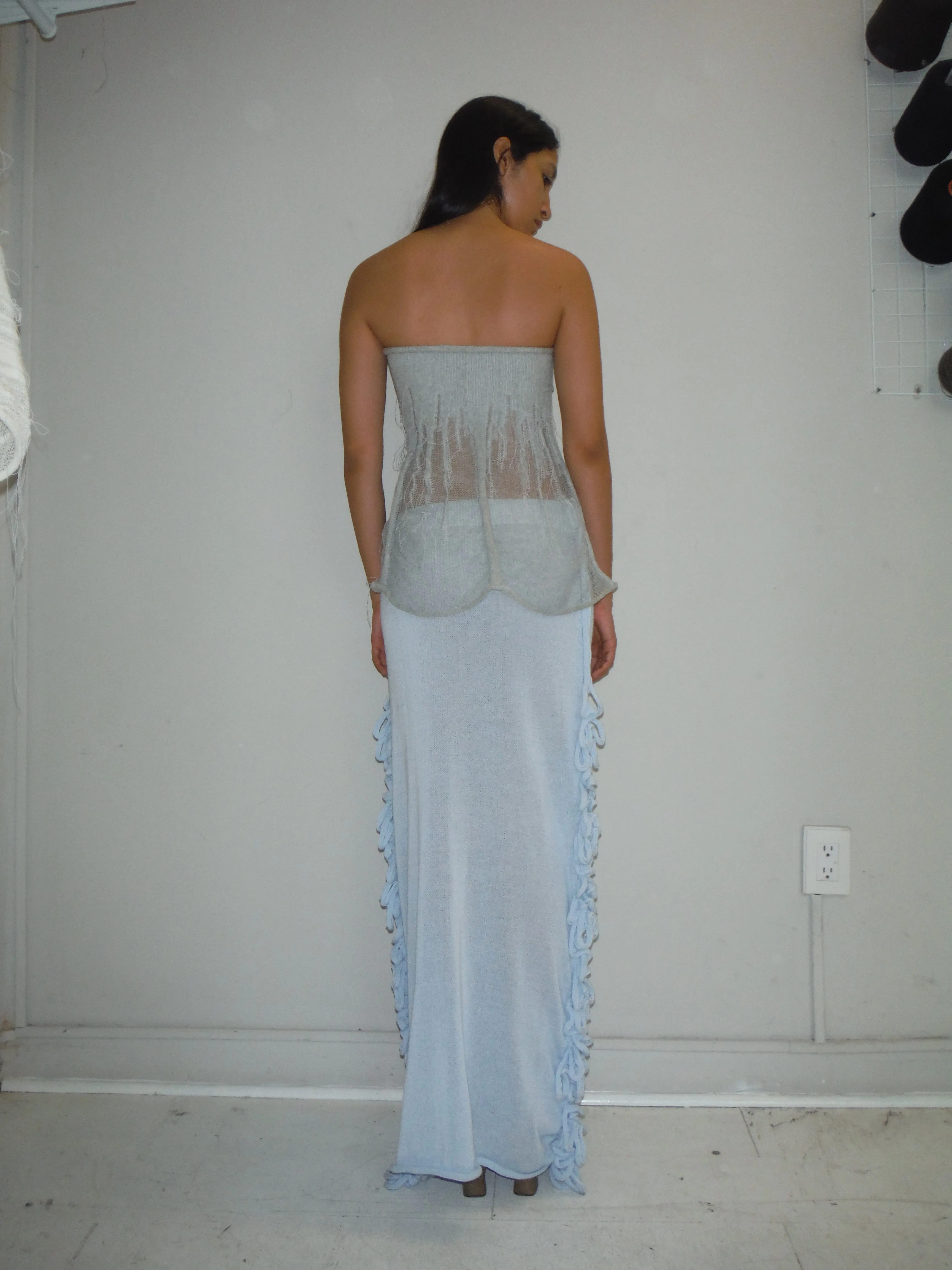 Maxi Loop Skirt blue