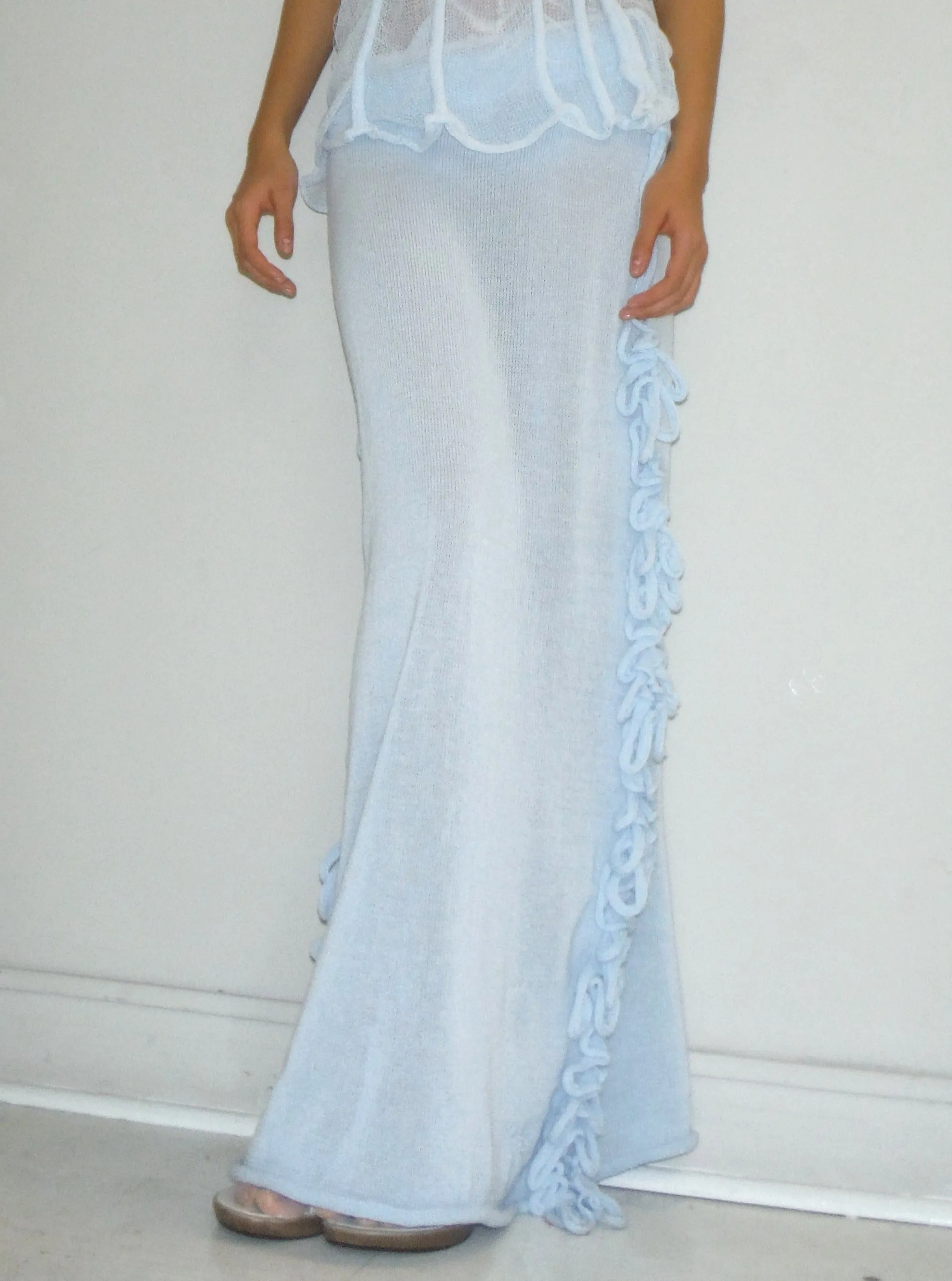 Maxi Loop Skirt blue