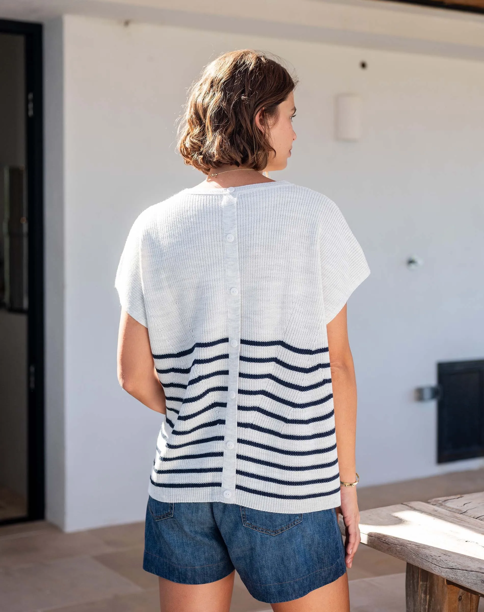 MERSEA - THE CAMDEN SHORT SLEEVE KNIT SWEATER