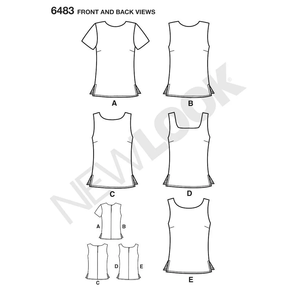 Newlook Pattern 6483 Misses Tops