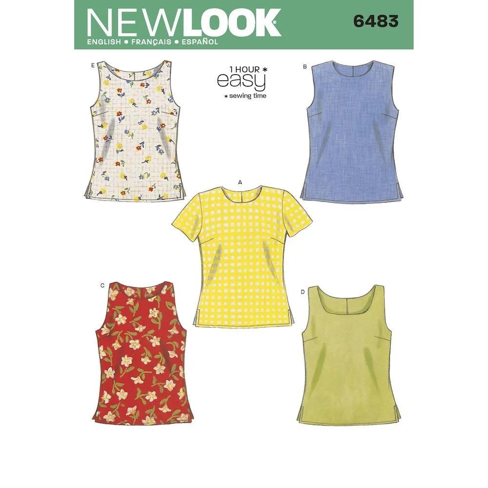 Newlook Pattern 6483 Misses Tops