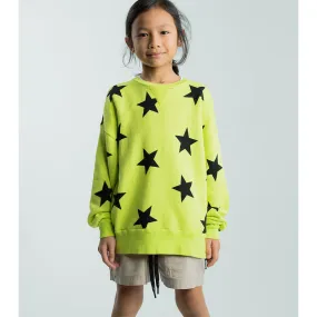 NUNUNU Star Sweatshirt Sweatshirt Hot Lime