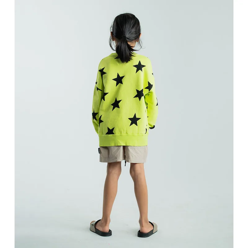 NUNUNU Star Sweatshirt Sweatshirt Hot Lime