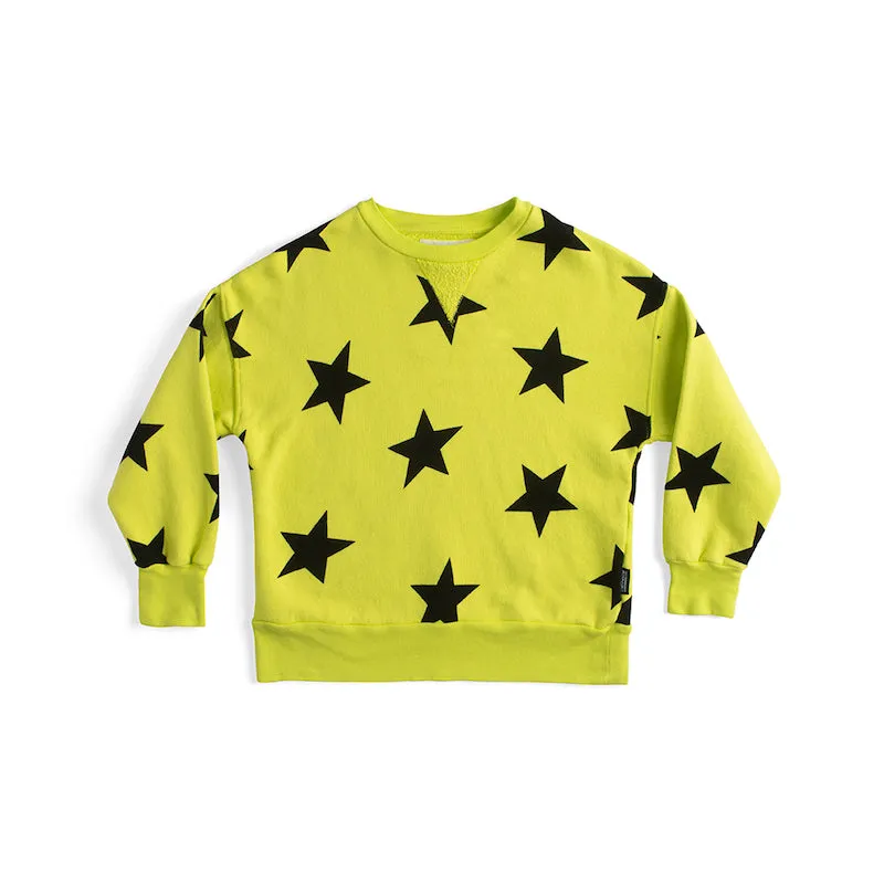 NUNUNU Star Sweatshirt Sweatshirt Hot Lime