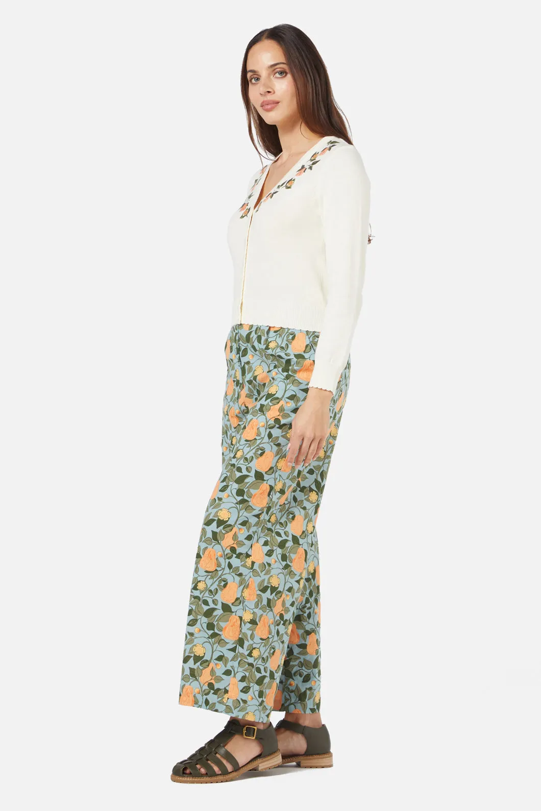 Pear Embroidered Cardi