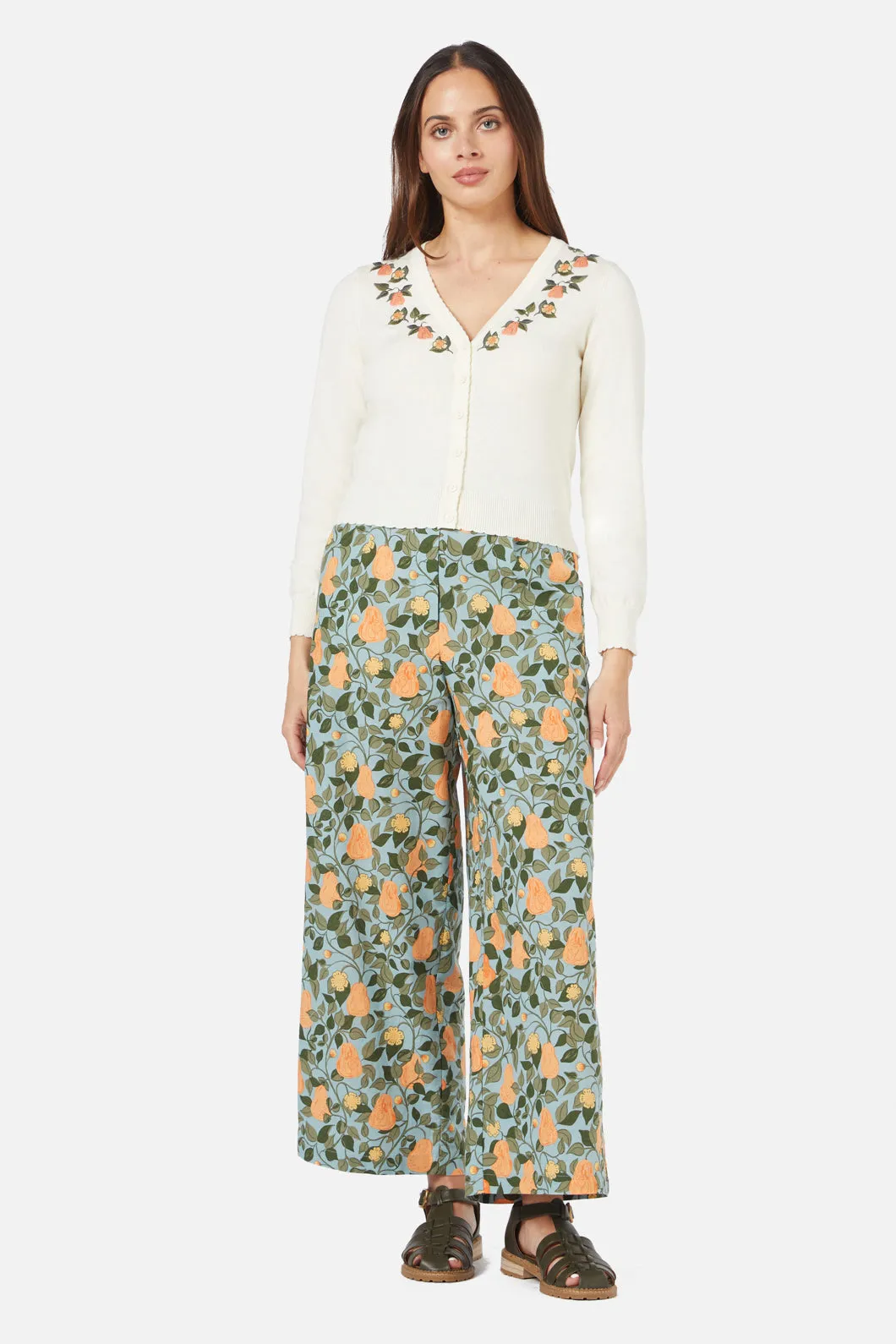 Pear Embroidered Cardi