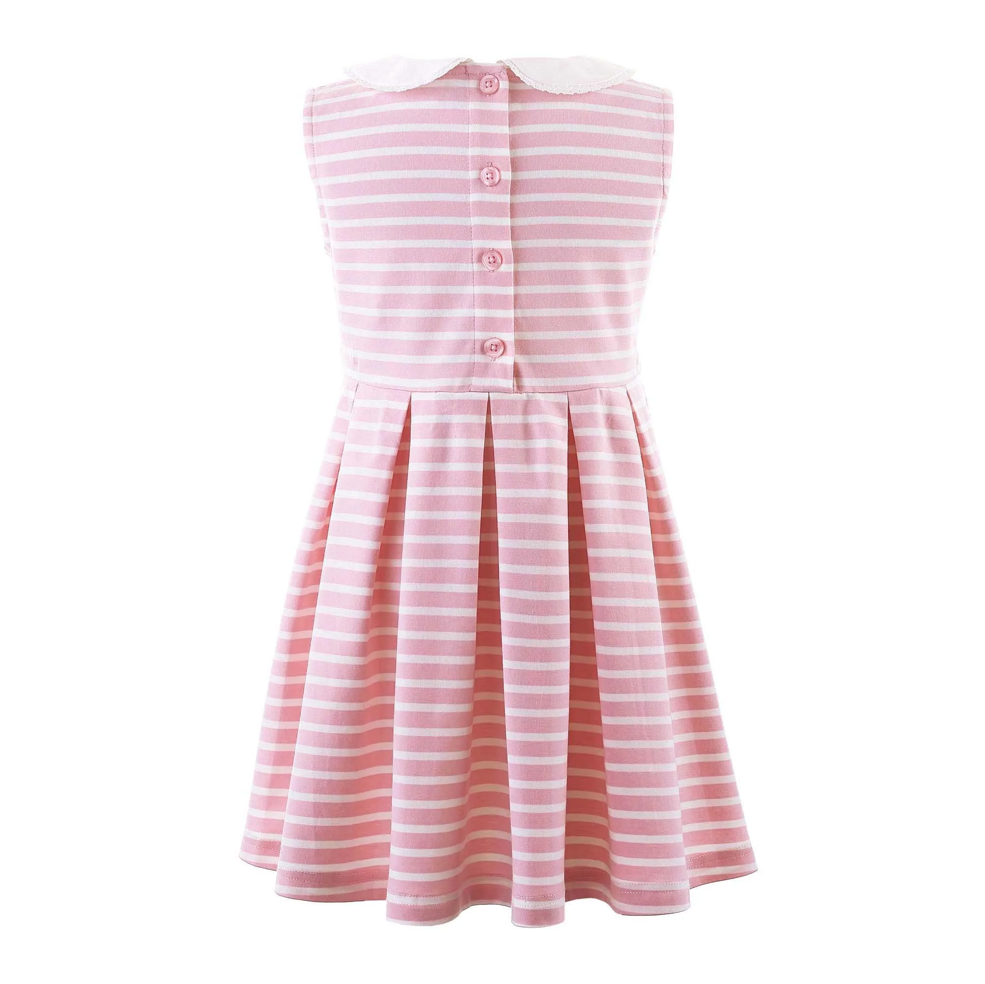 Pink Breton Striped Jersey Dress