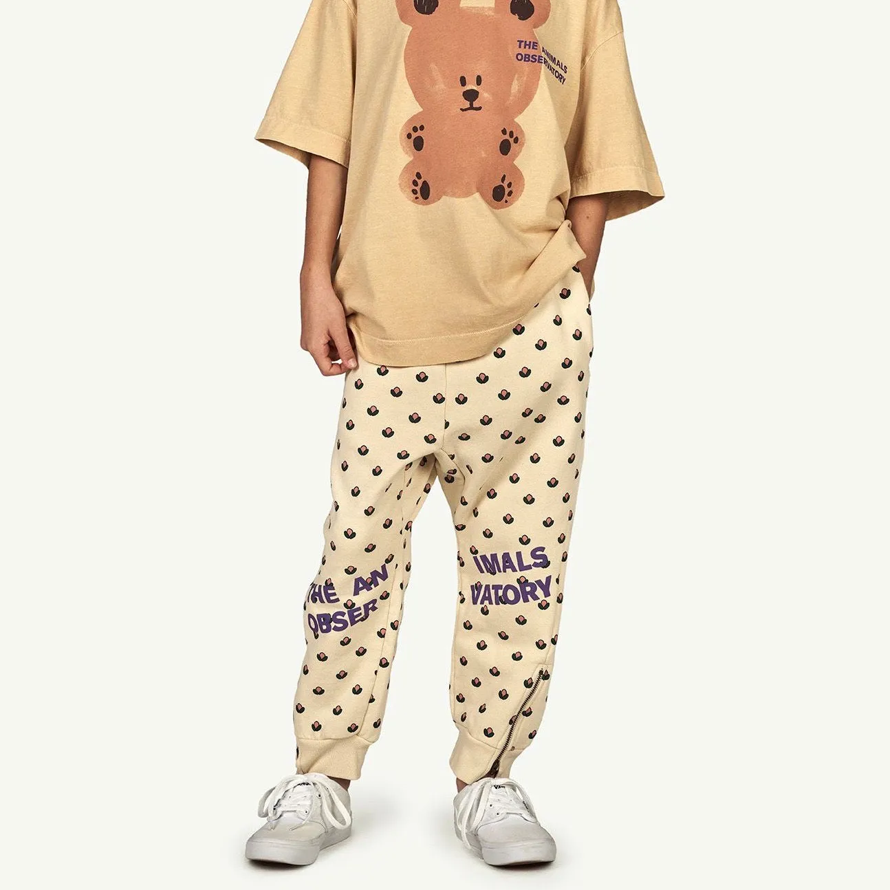 Pink Flowers Panther Kids  Pants