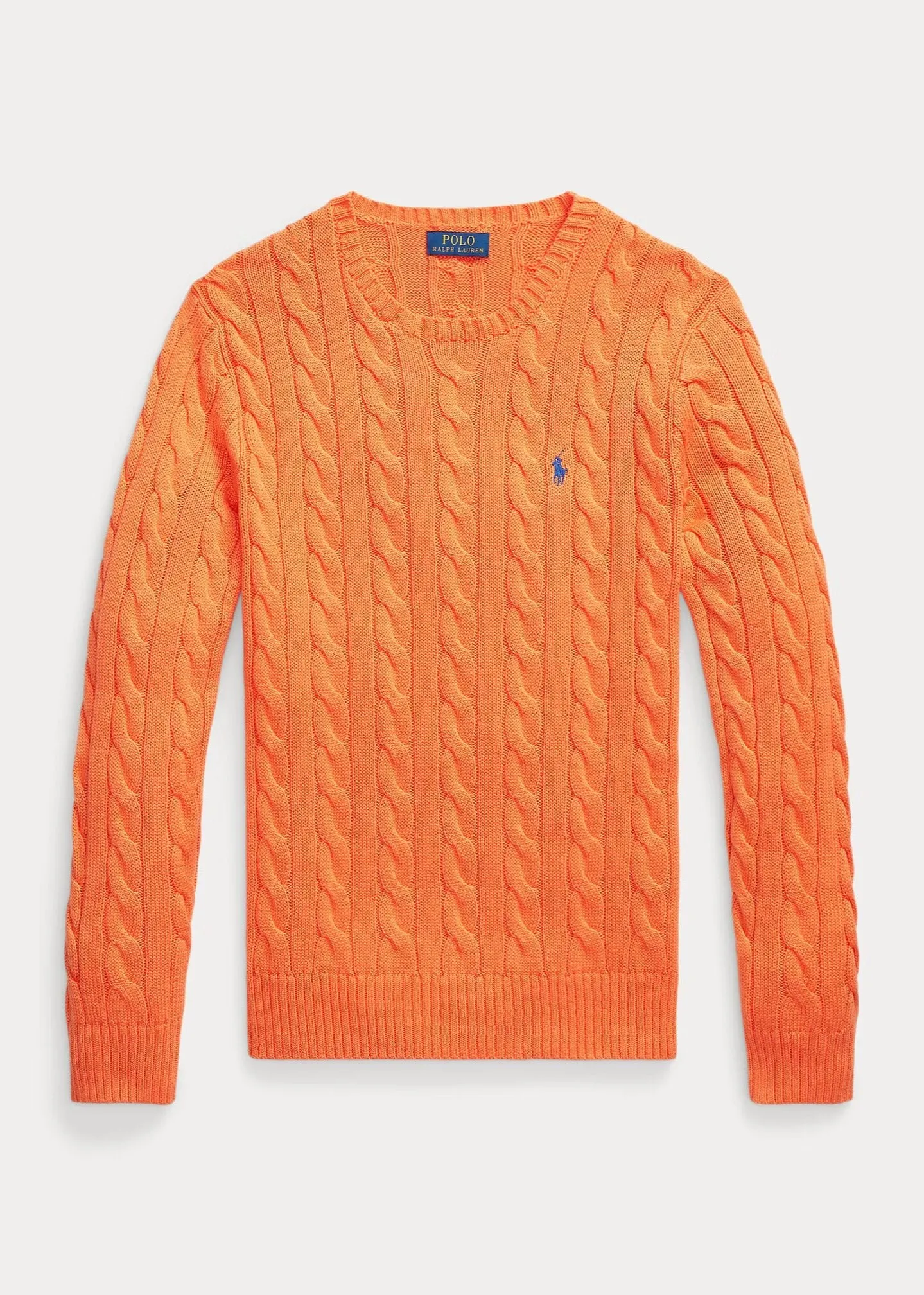 Pull torsadé Ralph Lauren orange