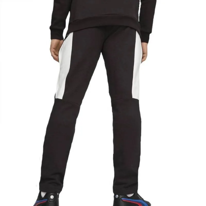 Puma BMW Men’s Luxury Cotton Sweatpants with Zippered Pockets - Stylish Black Activewear