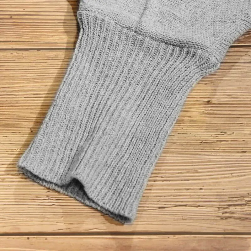 Pure Color Pockets Hooded Knit Cardigan Sweater