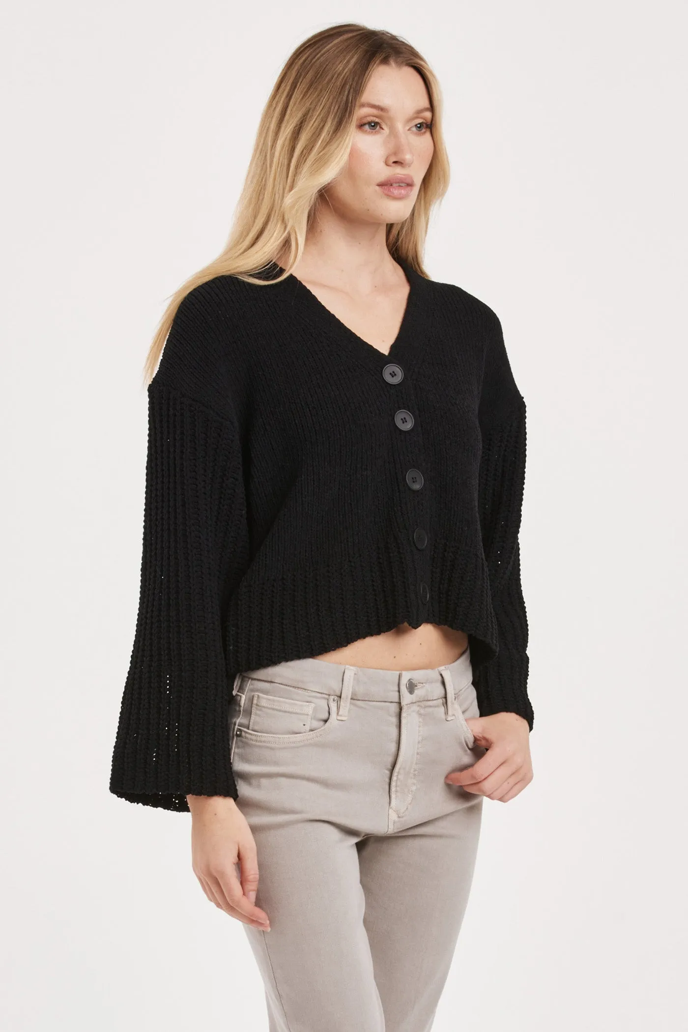 SAMIRA CHUNKY KNIT SWEATER BLACK