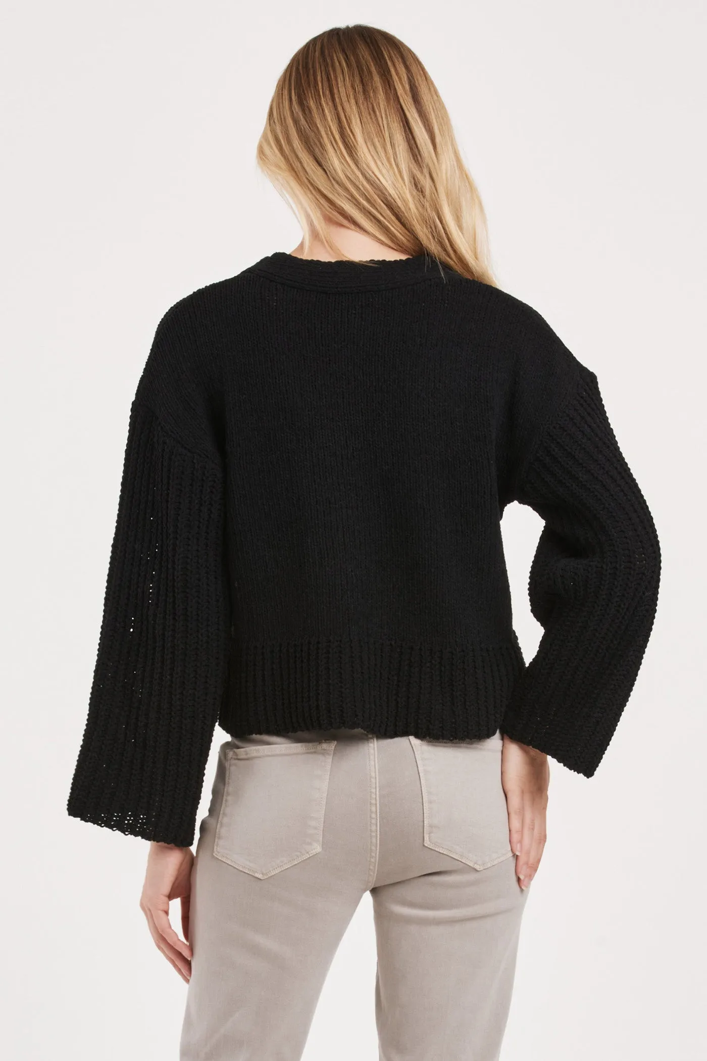 SAMIRA CHUNKY KNIT SWEATER BLACK