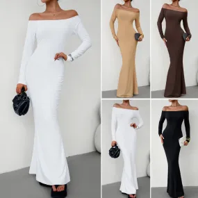 Sensually Elegant Form-Fitting One-Shoulder Dress
