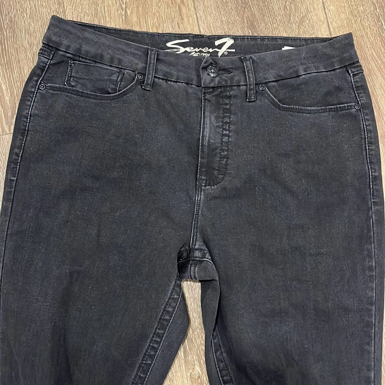 Size 16 Seven Plus Size Black HIGH RISE TUMMYLESS SKINNY JEANS