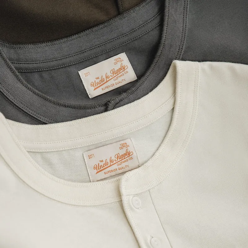 Soft Breathable Cotton Henry T-Shirts