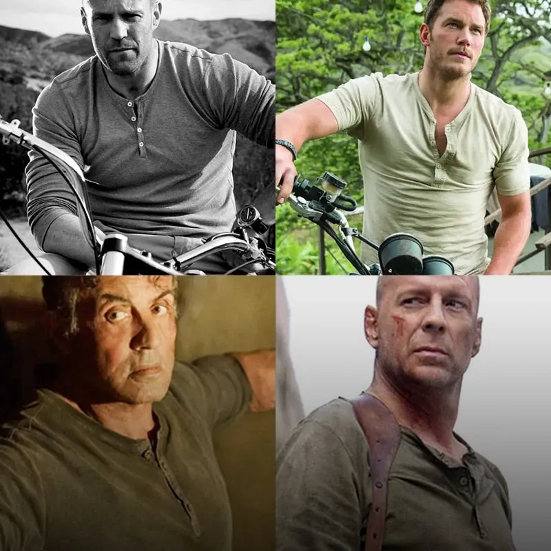 Soft Breathable Cotton Henry T-Shirts