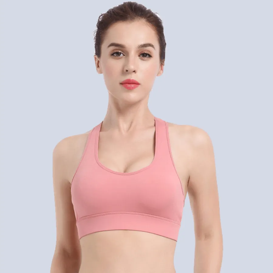 Sports Plain Bra Cutout Underwear Tank Tops