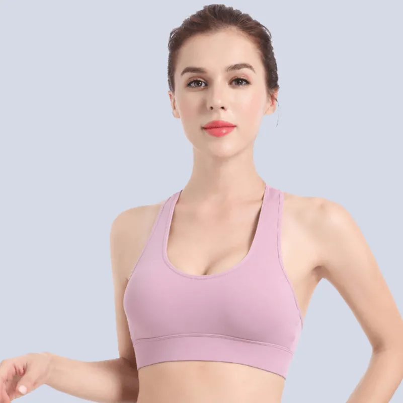 Sports Plain Bra Cutout Underwear Tank Tops