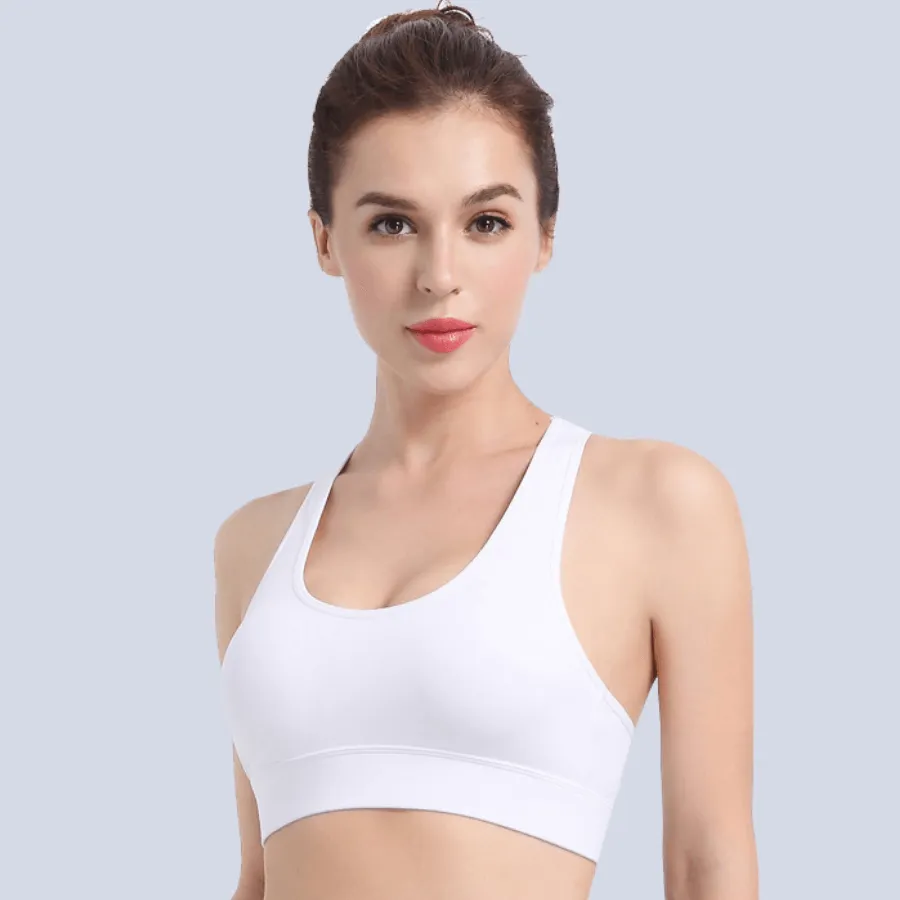 Sports Plain Bra Cutout Underwear Tank Tops