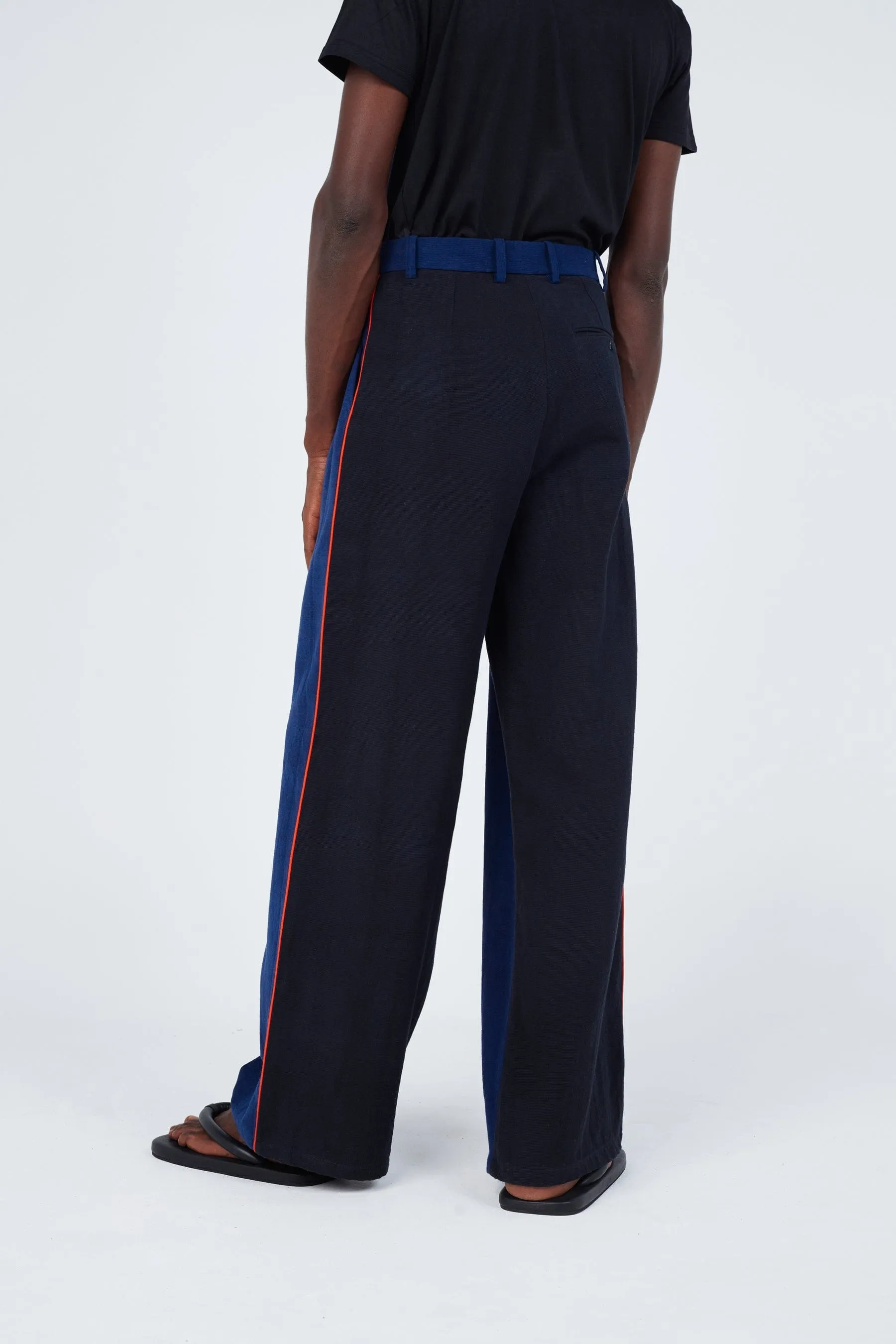 Stripe Seam Classic Wide Pant, Bi-Colour