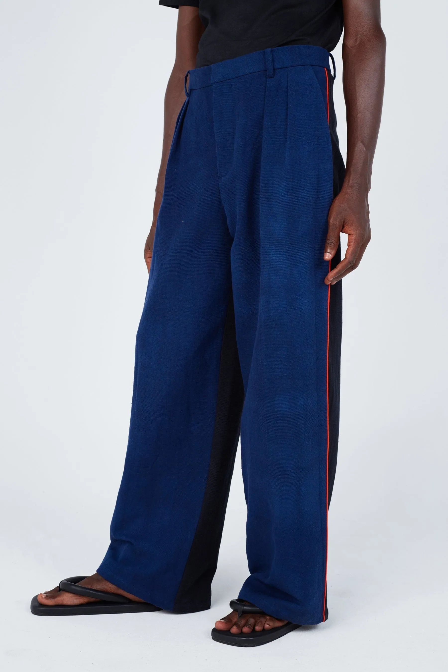 Stripe Seam Classic Wide Pant, Bi-Colour