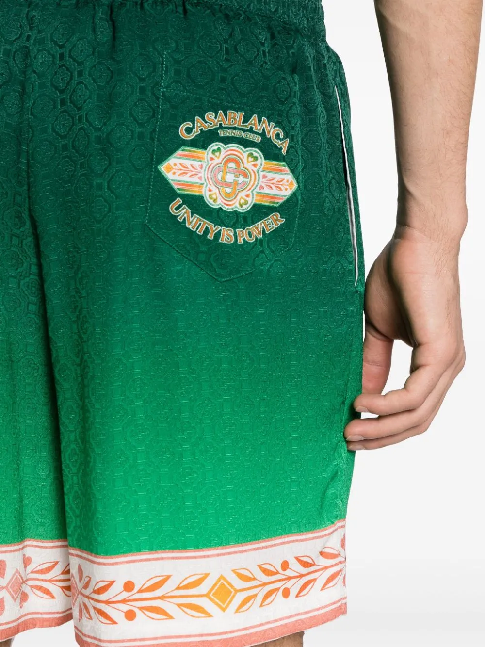 Unity Is Power silk shorts