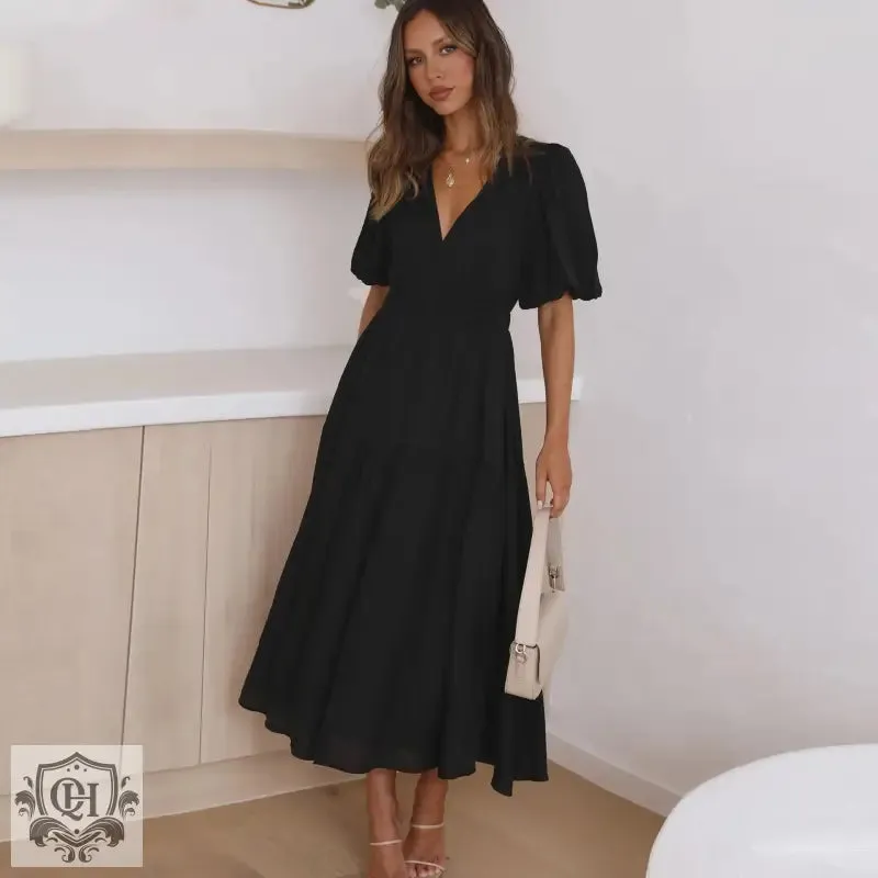 Vacation Puff Sleeve Dress