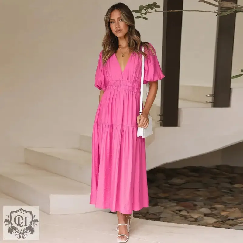 Vacation Puff Sleeve Dress