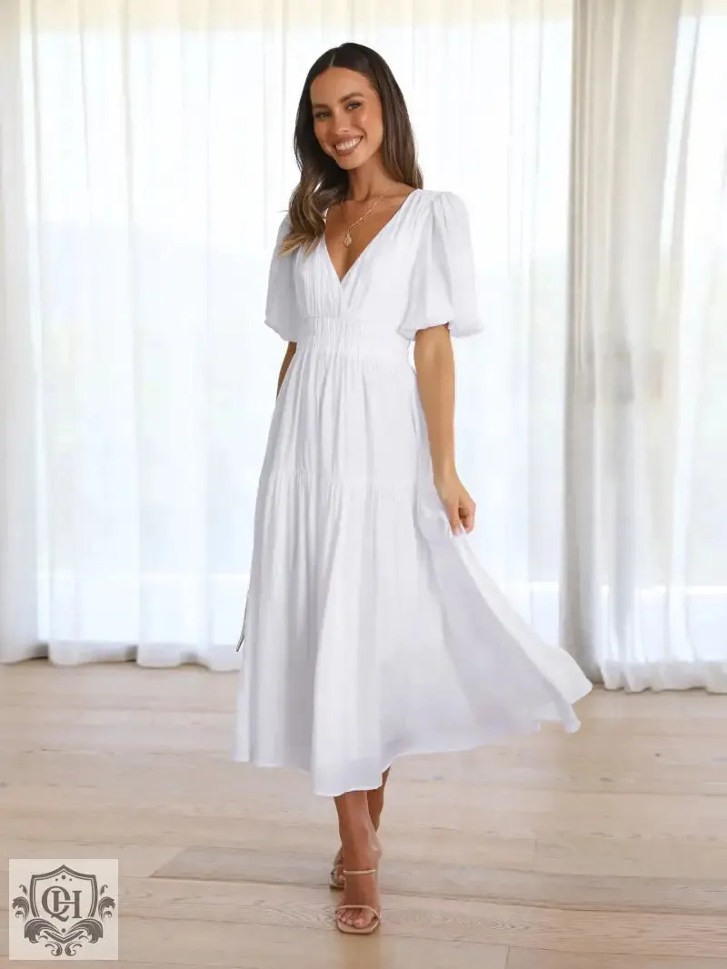 Vacation Puff Sleeve Dress