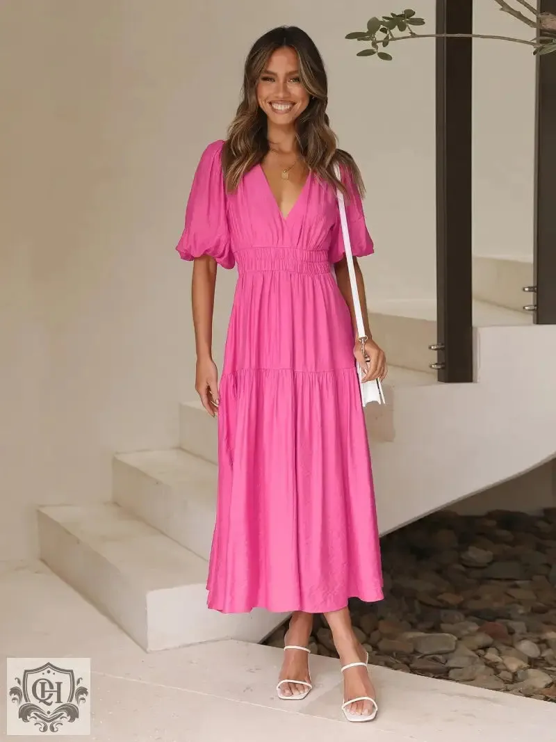 Vacation Puff Sleeve Dress