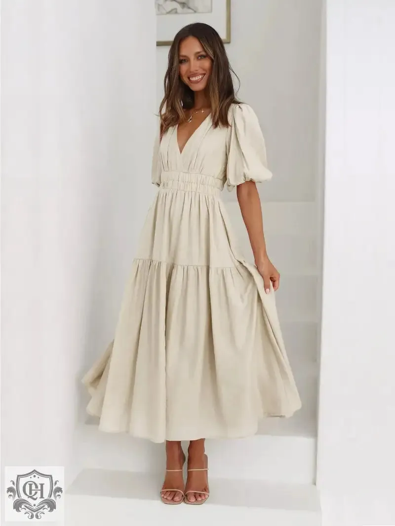 Vacation Puff Sleeve Dress