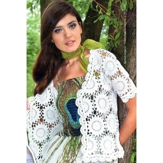 White crochet jacket