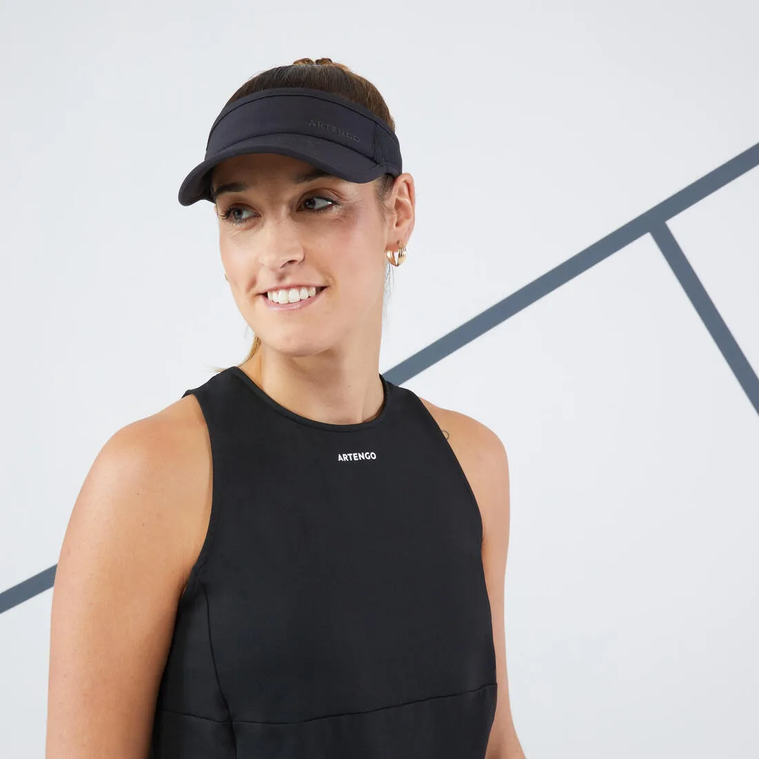 Women's Soft Crew-Neck Tennis Tank Top Dry - Black