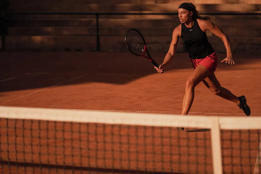 Women's Soft Crew-Neck Tennis Tank Top Dry - Black
