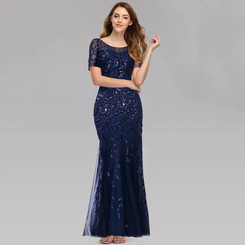 Women's Sparkly Sequin Formal Maxi Dress