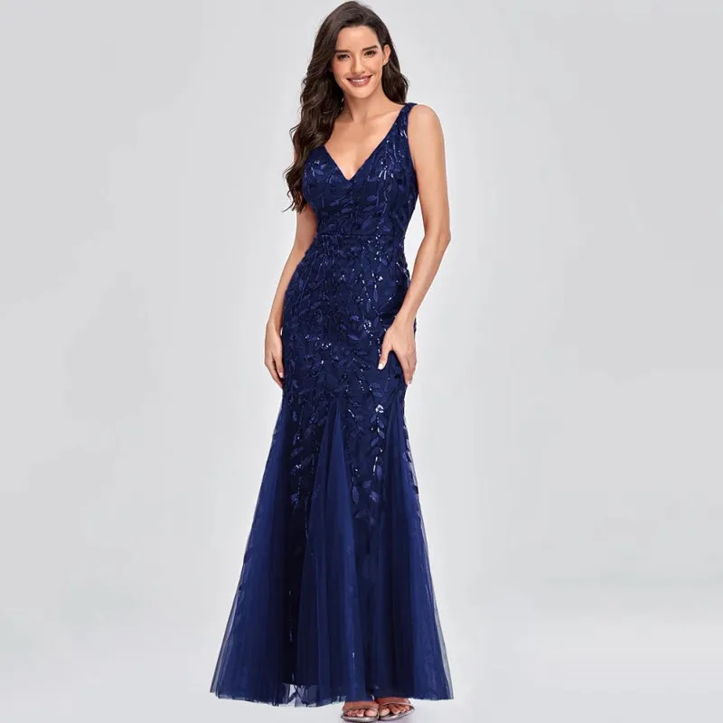 Women's Sparkly Sequin Formal Maxi Dress
