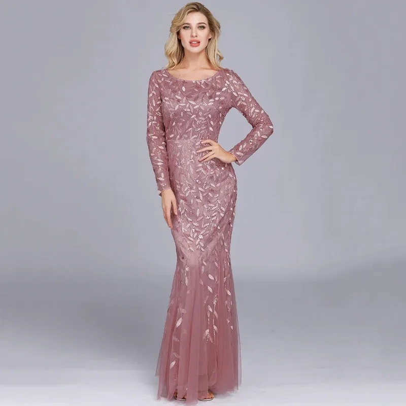 Women's Sparkly Sequin Formal Maxi Dress