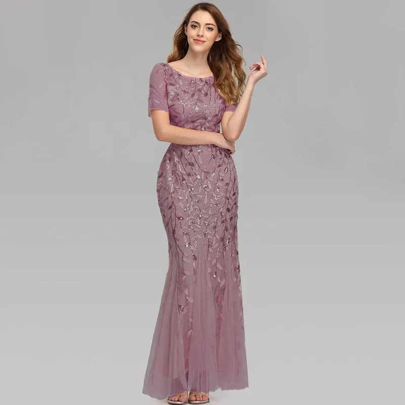 Women's Sparkly Sequin Formal Maxi Dress
