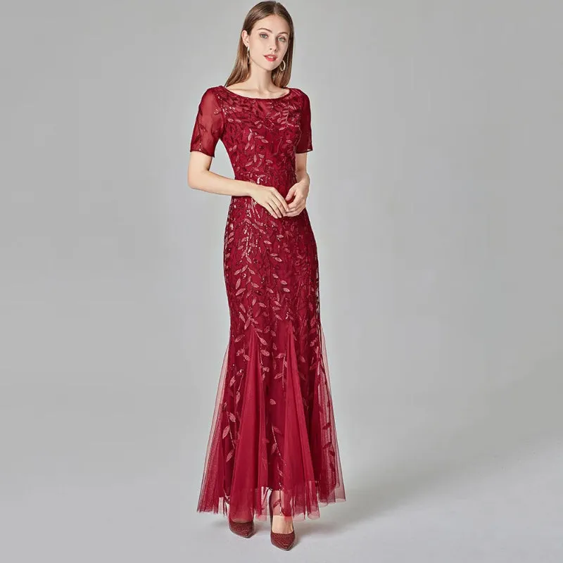 Women's Sparkly Sequin Formal Maxi Dress