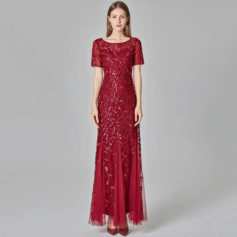 Women's Sparkly Sequin Formal Maxi Dress