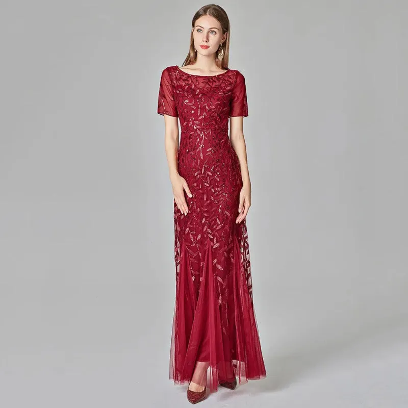 Women's Sparkly Sequin Formal Maxi Dress