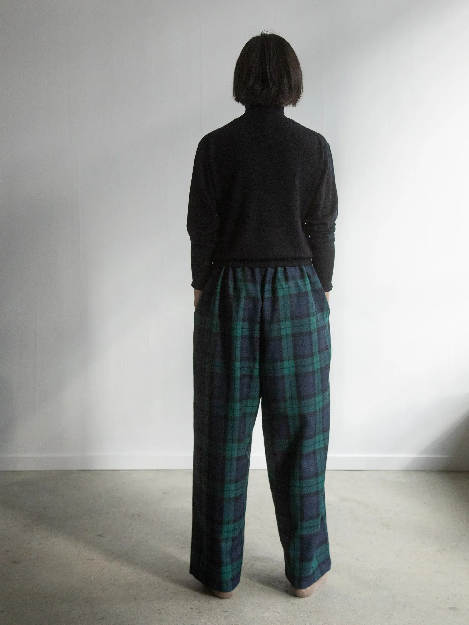 Wool Tartan Long Pants