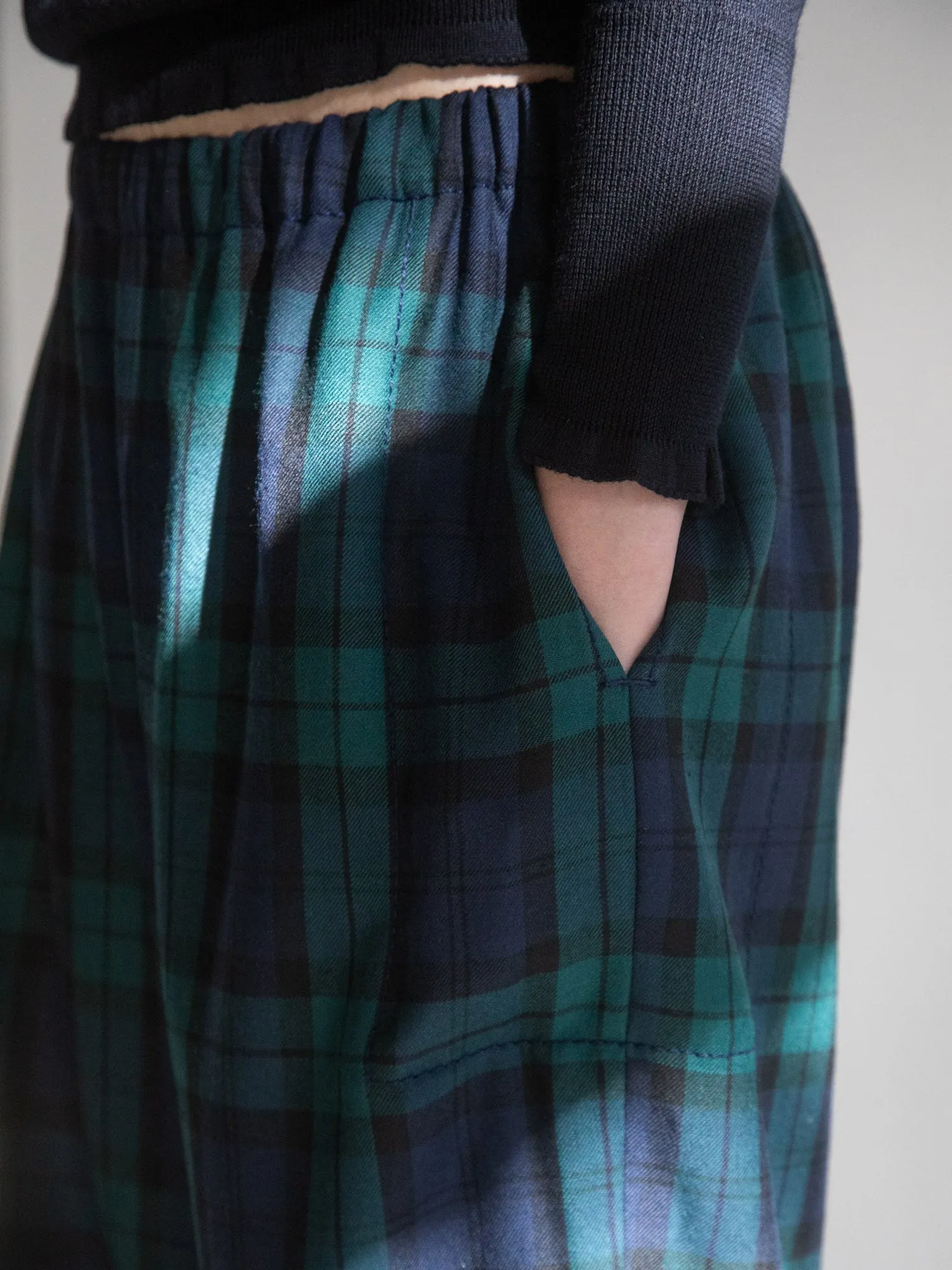 Wool Tartan Long Pants