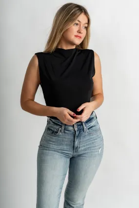 Z Supply Libra shine jersey tank top black
